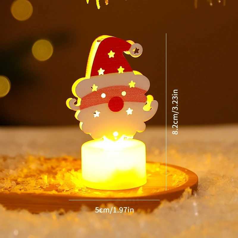 LED Electronic Candle Lights Christmas Trees Santa Claus Snowmen Creative Candles Small Night Lights Home Decorative Ornaments W251107