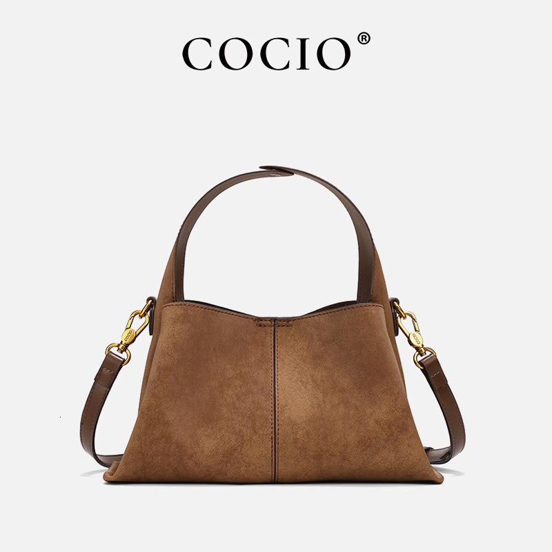 Classic Matte Leather Mother Bag Fashionable And Versatile Handheld One Shoulder Crossbody Bucket Bag Shoulder Bags