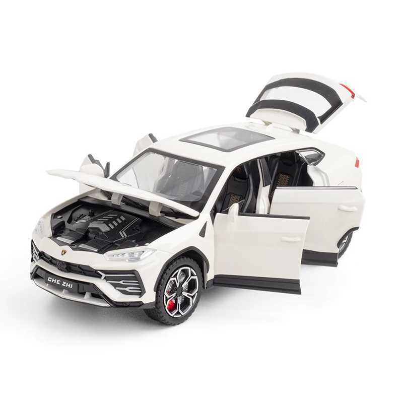 1 24 Lamborghini URUS Alloy Model Car SUV Car Die Casting Toy Metal Series Simulated Sound Childrens Light Toy CarXJ250407
