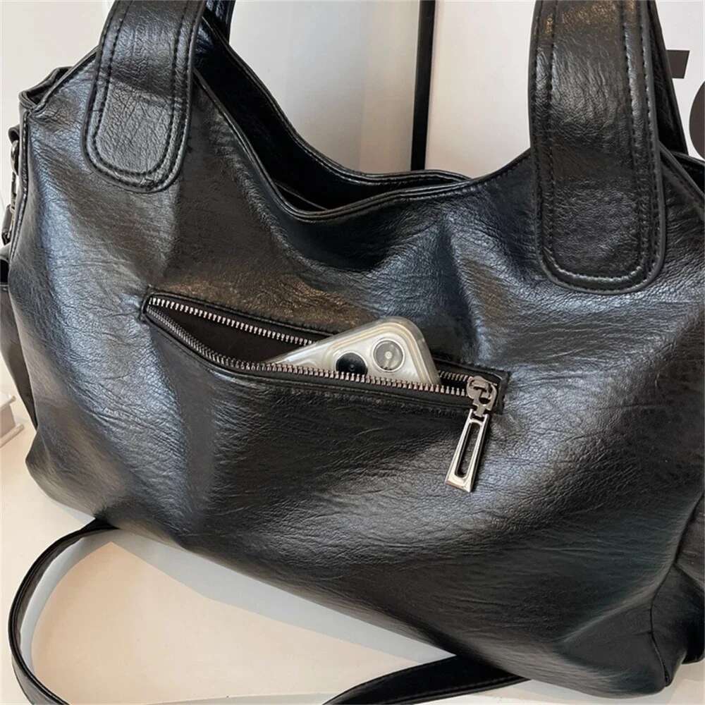 Interior Compartment Soft Shoulder 2025 High Quality Contrasting Colors Bags for Women Fashion Zipper Pu Women's Handbags 's