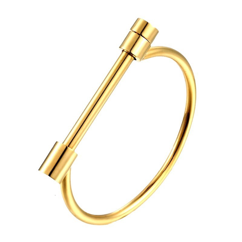 Hot selg Instagram fashion multi-color non fading bracelet, horseshoe stainless steel D-shaped bracelet