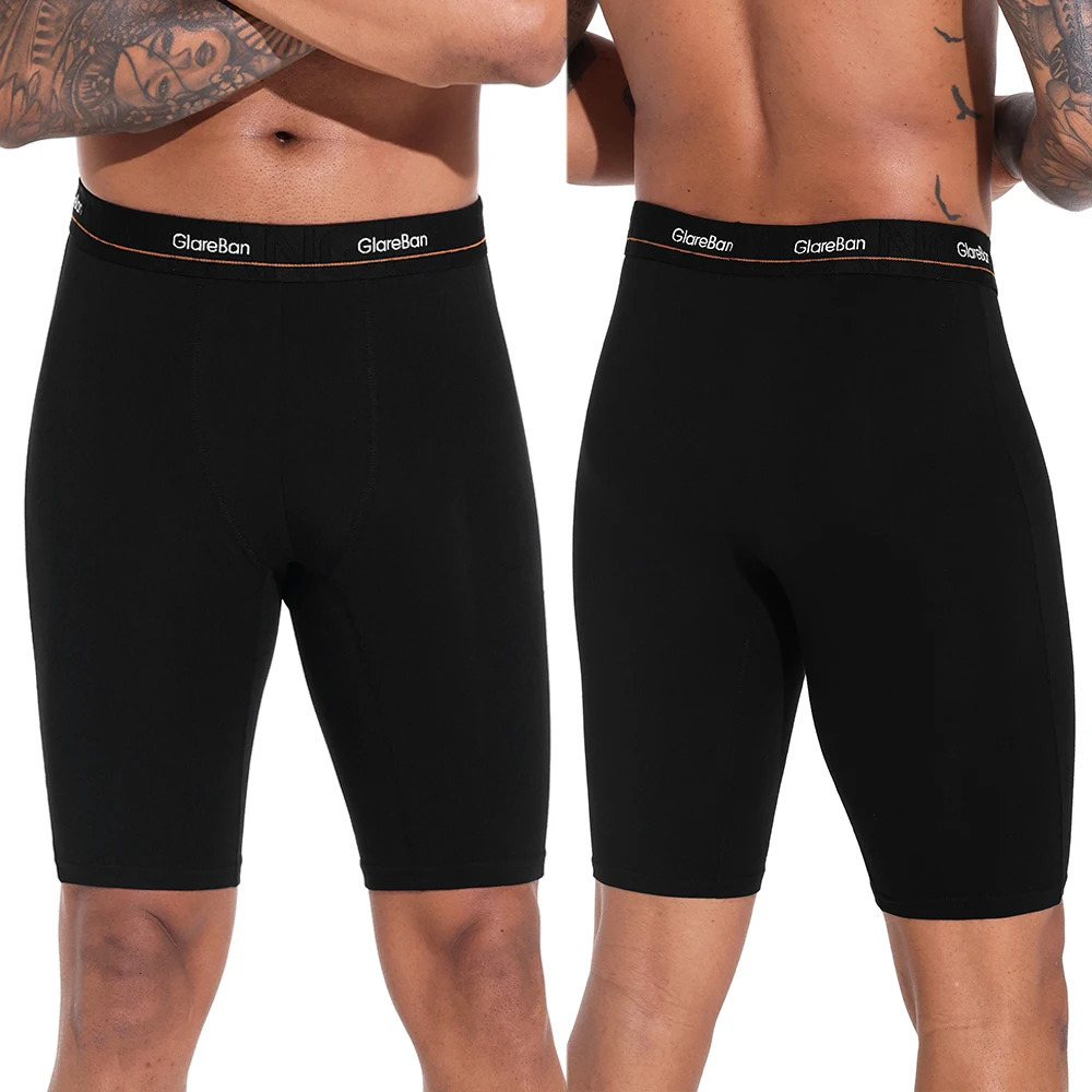 4pcs Pack Long leg Cotton Boxer Men Underwear Male Panties And Underpants For Homme Set Shorts Box Slip Briefs Soft 251106