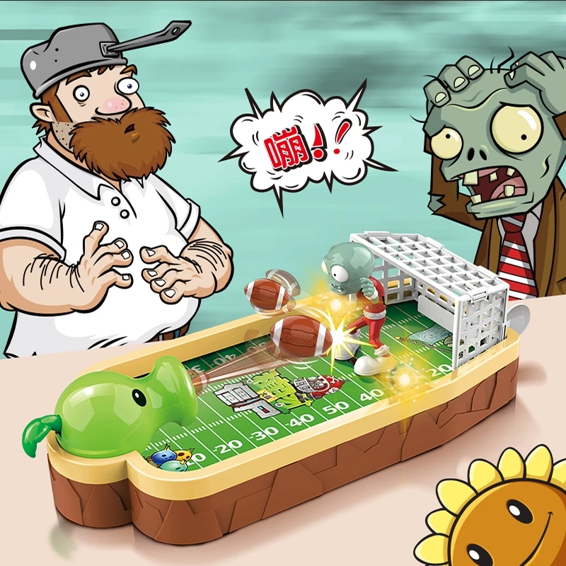 Plants Vs Zombies Tabletop Football Battle Set Bulk Stock - Interactive Combat Game with Character Collection Mini Figurines for Family Party Kids Gif