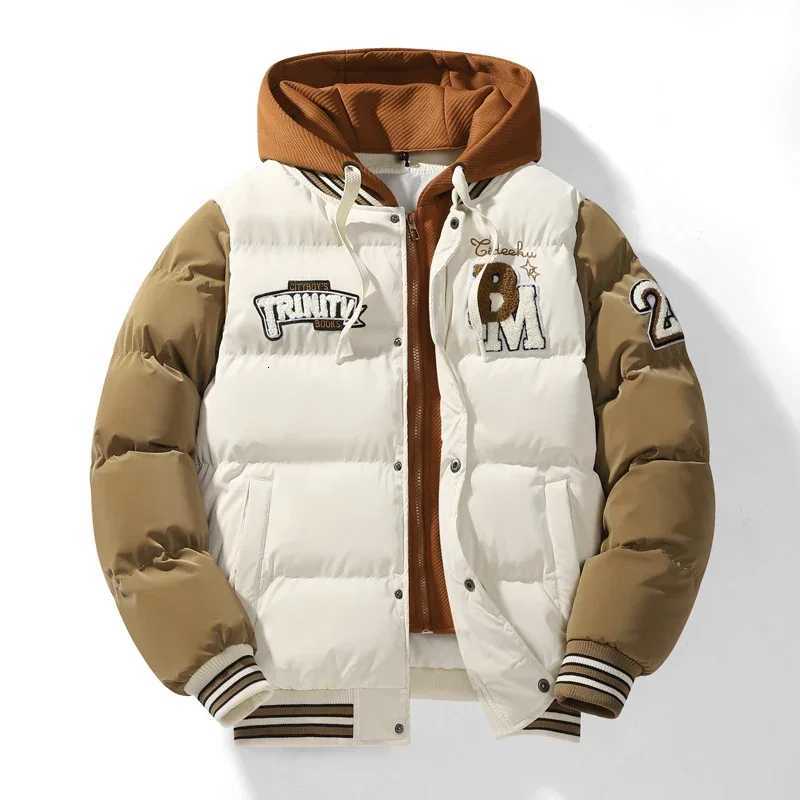 Autumn Winter Hoodie Jacket Men Letter Embroidery Plush Warmth Fashion Trends Male Coat Versatile Casual Cotton Clothing New TopT251107