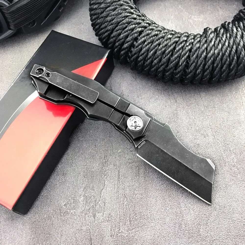 C260 Tactical Pocket Folding Stainless D2 Blade 420 Steel Handle Outdoor Survival Hunting Rescue Knife EDC Tools