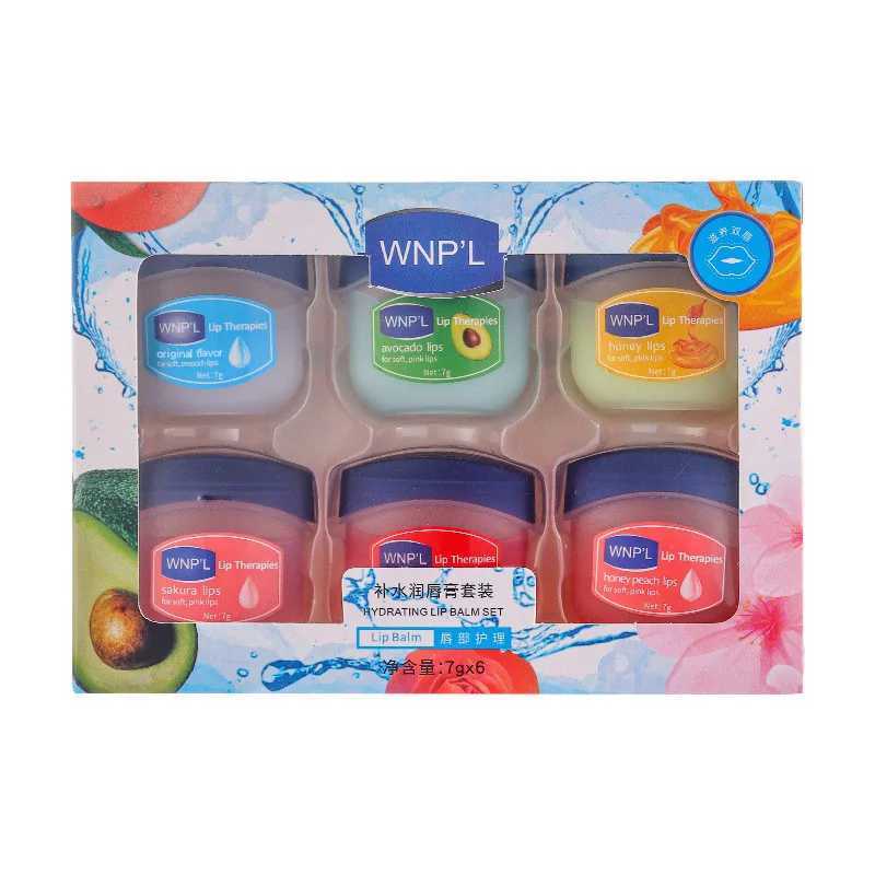 6-piece Vaseline lipstick Moisturizing lipstick Repairing lipstick suitable for male and female light color lip liner Korean lipstick W250407
