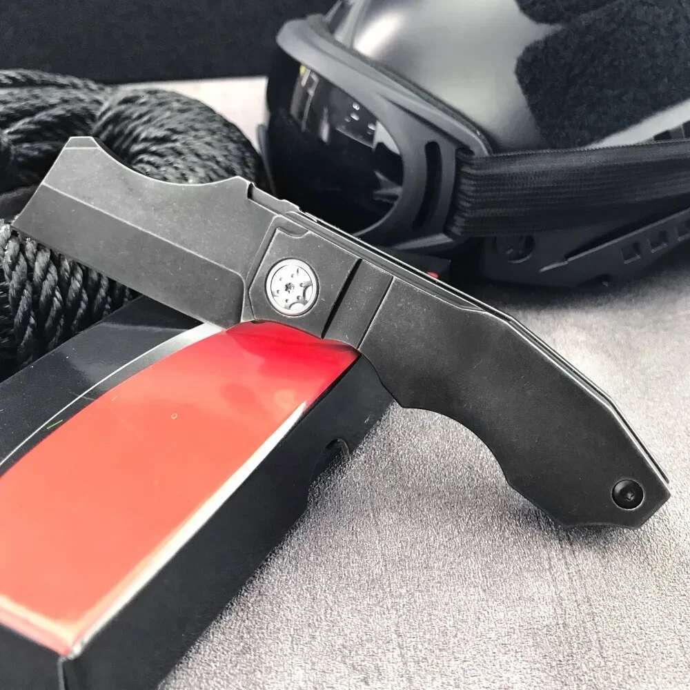 C260 Tactical Pocket Folding Stainless D2 Blade 420 Steel Handle Outdoor Survival Hunting Rescue Knife EDC Tools