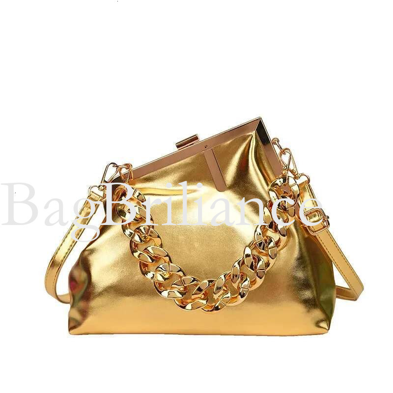 2025 Trend Gold Crossbody for Women Designer Chain Shoulder Bag Fashionable Purse Girl Shopping Tote Bags Sier Handbag