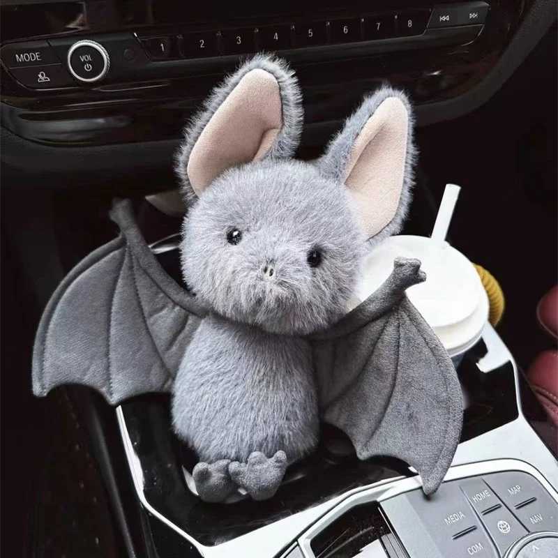 18cm Kawaii Hanging Bat Plush Toy Grey Broox Bat Stuffed Animal Doll Cartoon Soft Bat Plushies Home Decor Birthday Gifts Girl C251107