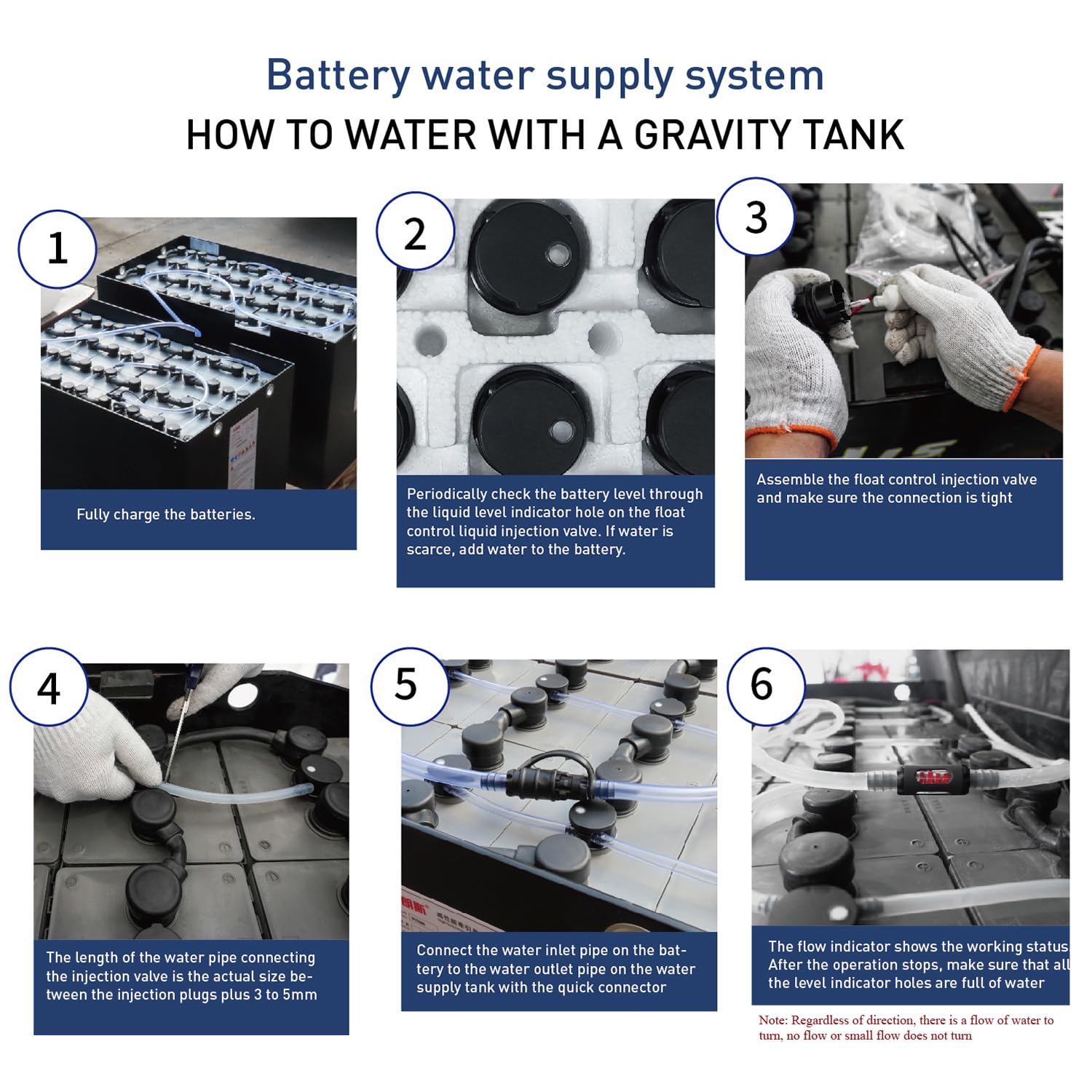 96V Battery Watering System - Forklift Battery Watering System 96V- Golfcart Battery Watering Filler