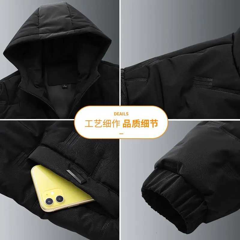 Down and Cotton Jacket Thickened Mens New Style Trendy Casual Youth Jacket Trendy Versatile Cotton Jacket TopT251107