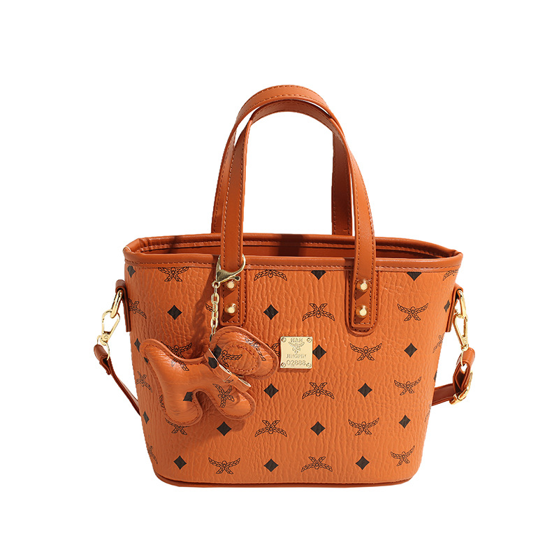 New tote bag women's design sense one-shoulder bucket bag commuter fashion printed crossbody bag