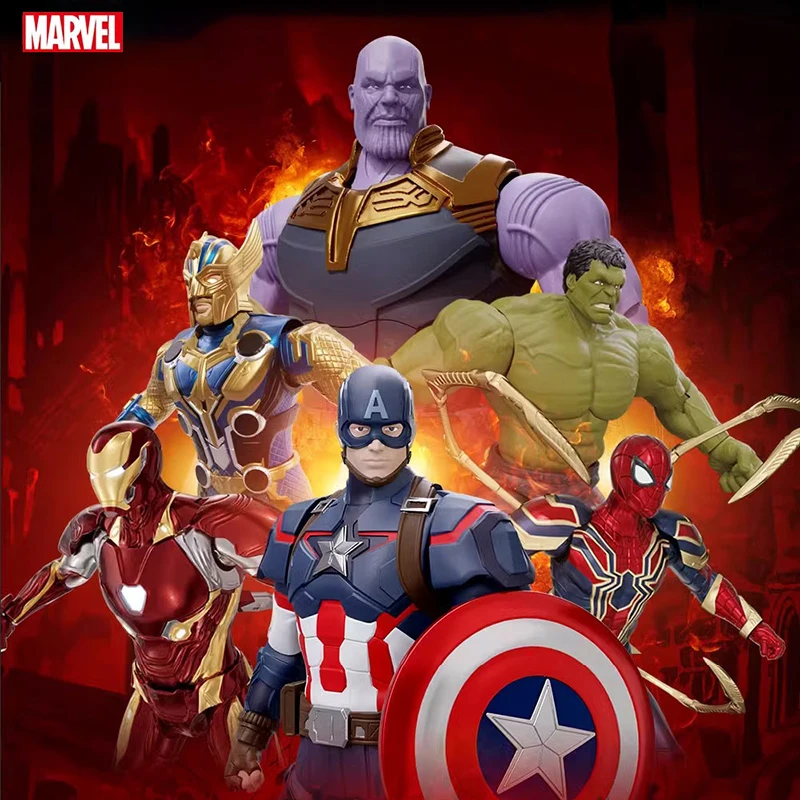 Fondjoy Marvel Avengers Iron Man MK50 Spider-Man Captain America Action Figure Set 1/12 Scale Collectible Toys Bulk Wholesale Superhero Gift for Kids 