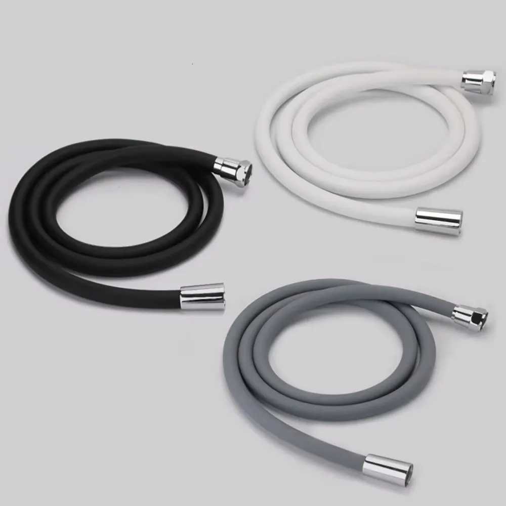 High Quality Silicone Shower Hose 15/2M ible Bath Pipe Anti-Winding High Pressure Shower Tube Bathro Faucet Accessories Y251107