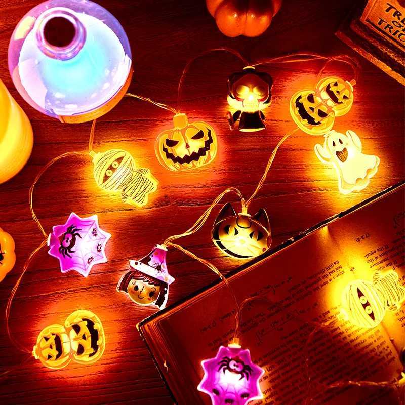 Halloween Decor Skeleton String Lights Indoor Battery/Usb Operated Hanging Lamp For Home Decor Horror Theme Light 405 W251107