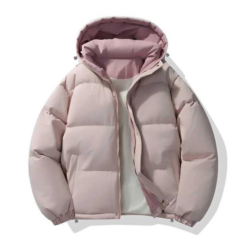 2025 Men Thick Hooded Parkas Men Casual Loose Warm Coat Men Cotton-Padded Jacket Women Parka Male Streetwear Winter OuterwearT251107