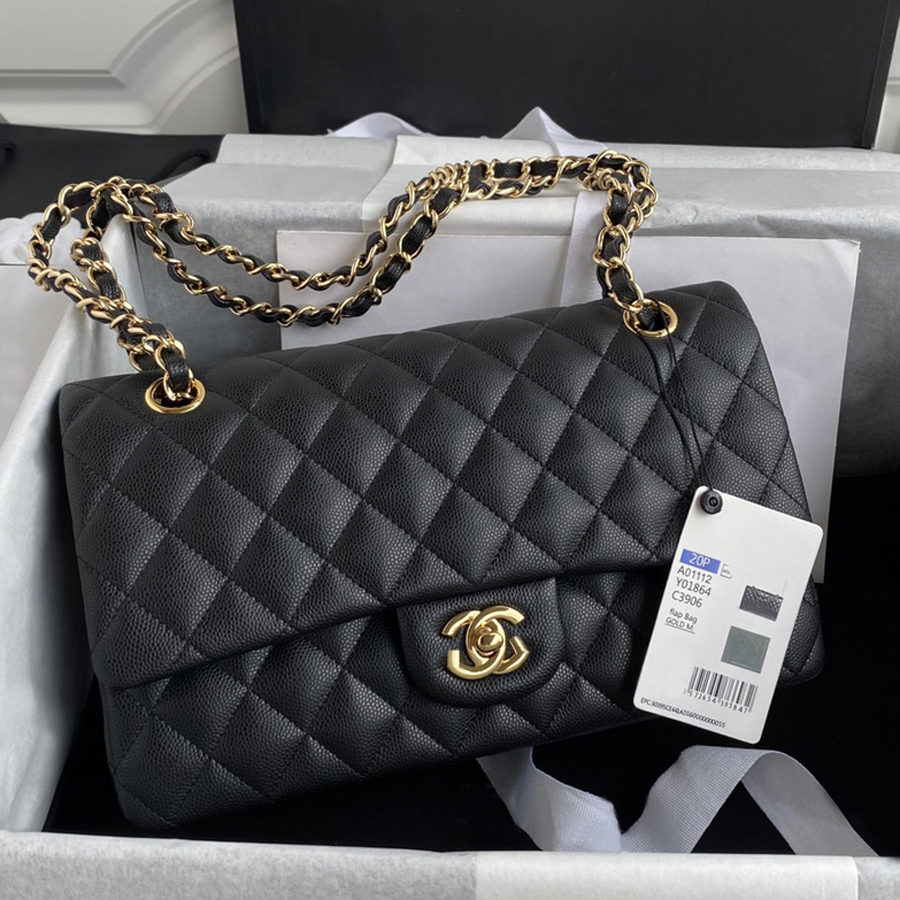 Designer Bag Luxury S Classics Shoulder Bag Caviar High Quality Plaid Buckle Flap Handbag Sier Gold Chain Leather And Metal Letter Sheepskin Women's Fashion