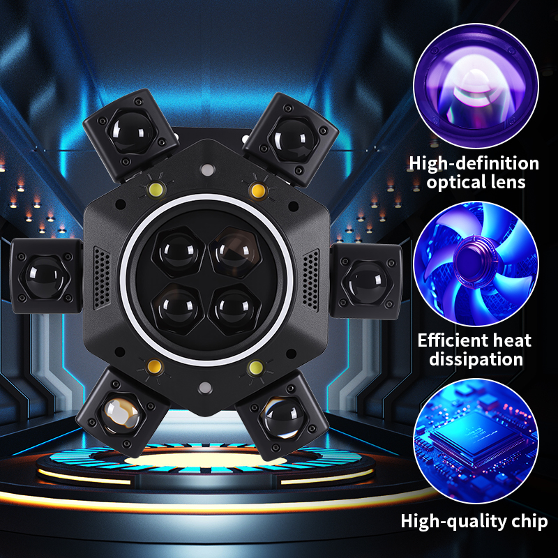 Stock In USA Beehive six-arm swaying stage light strip remote control with adjustable lighting strips