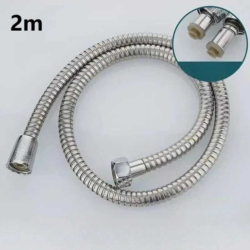 2m Water Hose Garden Hose Bath Stainless Steel ible Pipe Shower Pipe Shower Hose Plumbing for Bathro Accessories Tool Y251107