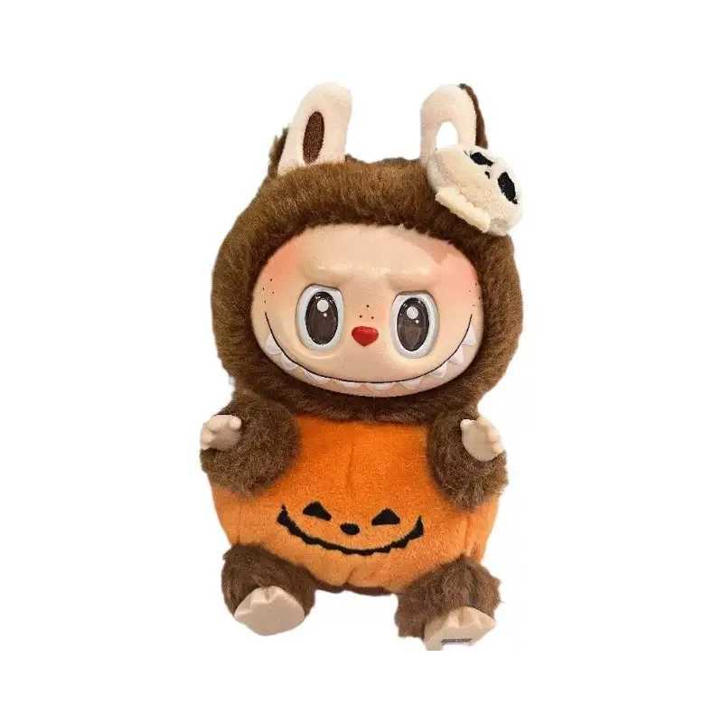 Labubu Halloween Vinyl Pumpkin Monster Carnival Vinyl Plush Doll Pendant Childrens Festival Gift Backpack Decoration Doll GiftT250407