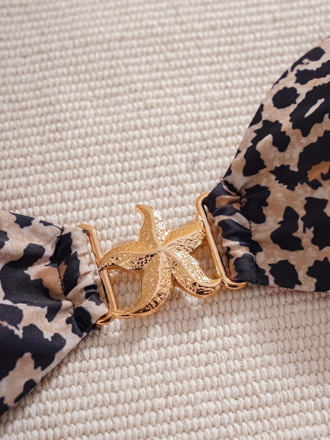 Dongdumaoyi Sexy Red Leopard Print Micro Bikini Women Starfish Ornament Push Up Tie Side Thong Swimsuit Beach Bathing Suit Swimwear