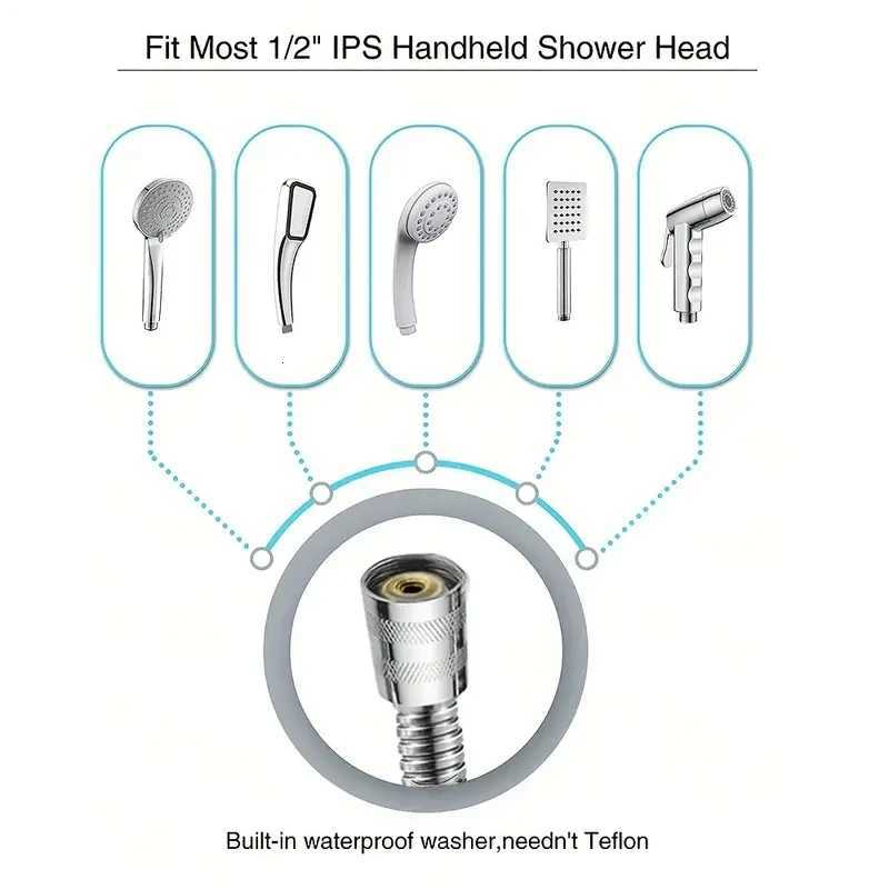 ible Stainless Steel Plumbing Hose Shower Tube ible Bathro Pipe 1-15m Bath Accessories Y251107