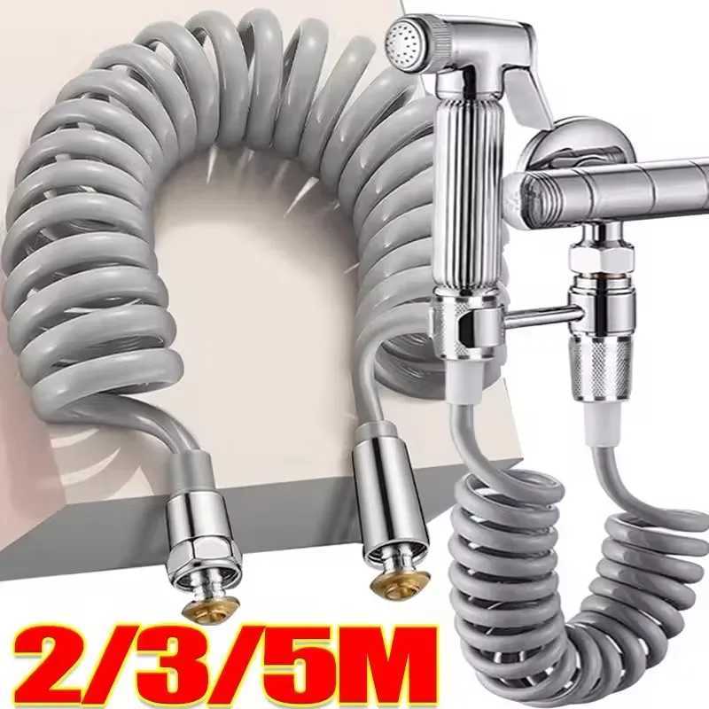 15/2/3/5M Large Flow Spring ible Retractable Hose For Shower Toilet Bidet Water Pipe Plumbing Bath Spiral Shower Hose Y251107
