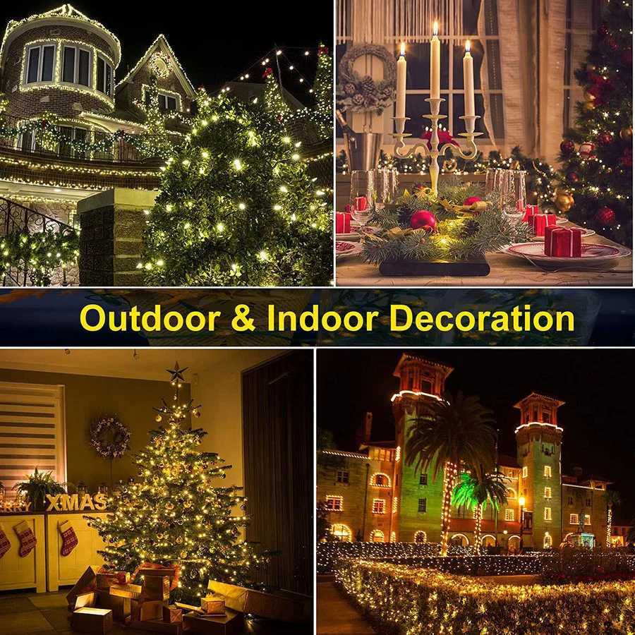 24V Waterproof LED Green Cable String Lights Outdoor 10/20/50/100M Christmas Fairy Lights Garland for Garden Wedding Party Decor W251107