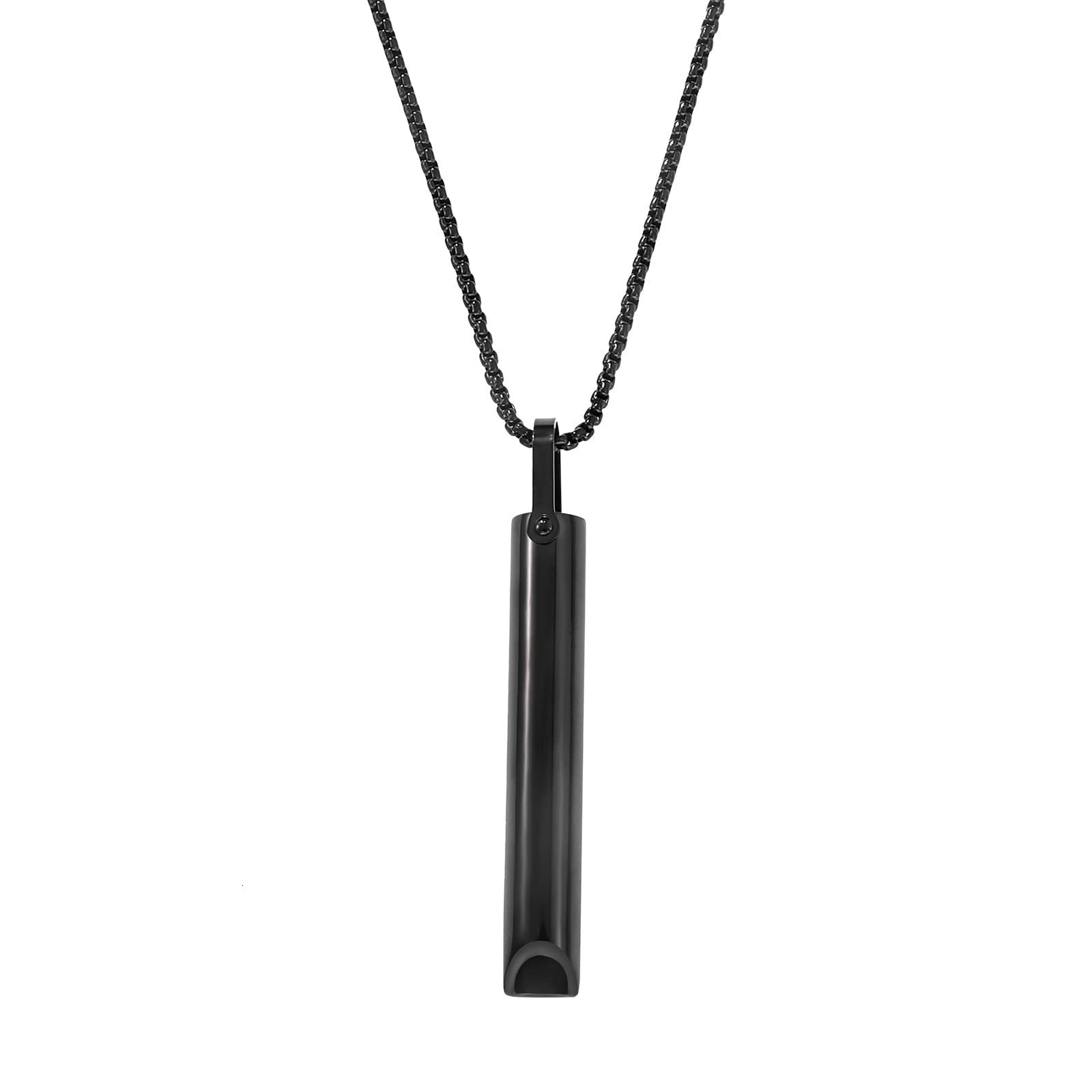 Hot selg breathing regulation, pressure relief, meditation, and mindfulness stainless steel pendant jewelry, vacuum necklace