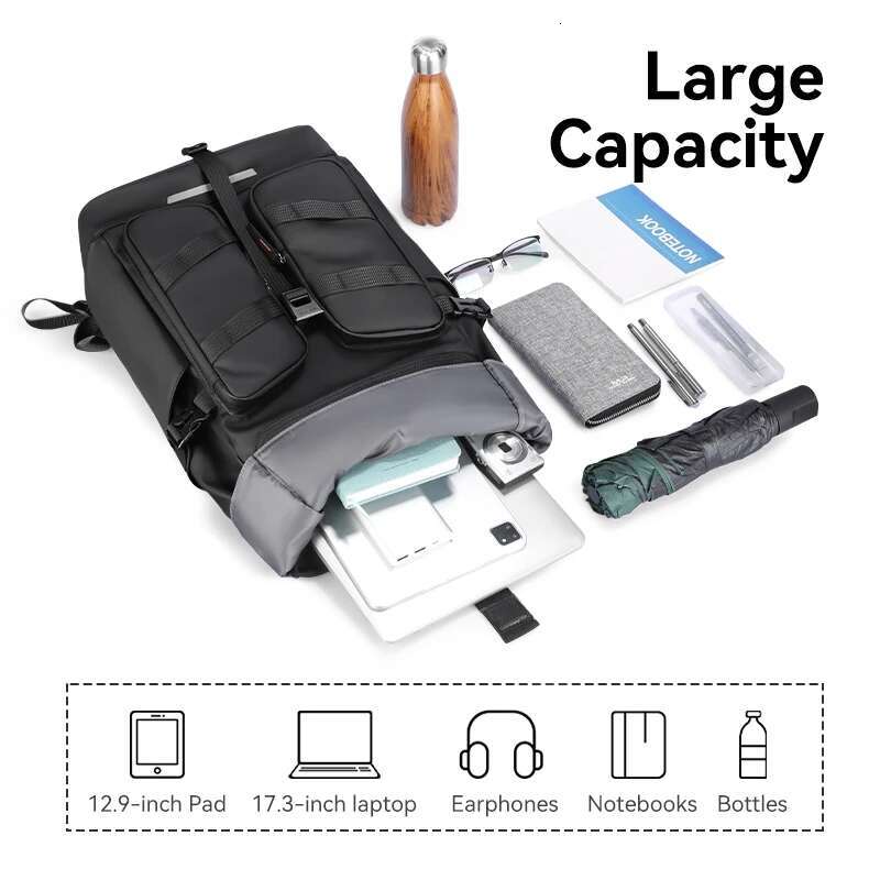 Mark Ryden Men's Travel Expandable 17.3-Inch Laptop Bag Multifunctional Waterproof Backpack Bookbags