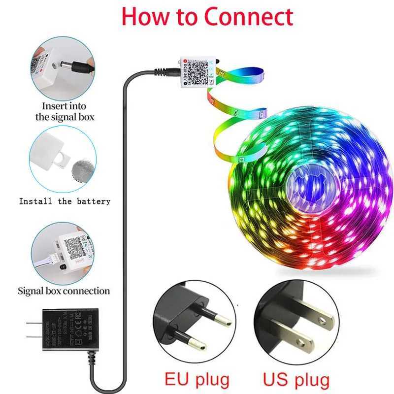 LED Strip Lights 10m 20m 30m Music Sync RGB Led Strip Tape Lights for Room Home Party Decoration TV Backlight Felxible Ribbon W251107