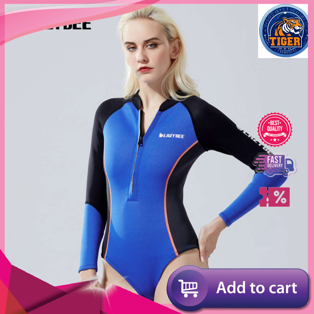 Ddmytiger Diving Long Sleeved Jellyfish Women S Sun Protection Waist Repair Slimming One Piece Suit Snorkeling Beach Swimming H
