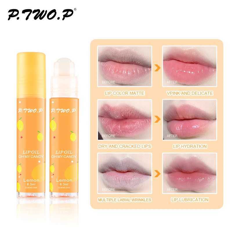 P. Two. P Fruit roll lipstick makeup strawberry primer moisturizing transparent lipstick lasting moisturizing repair lip gloss W250407