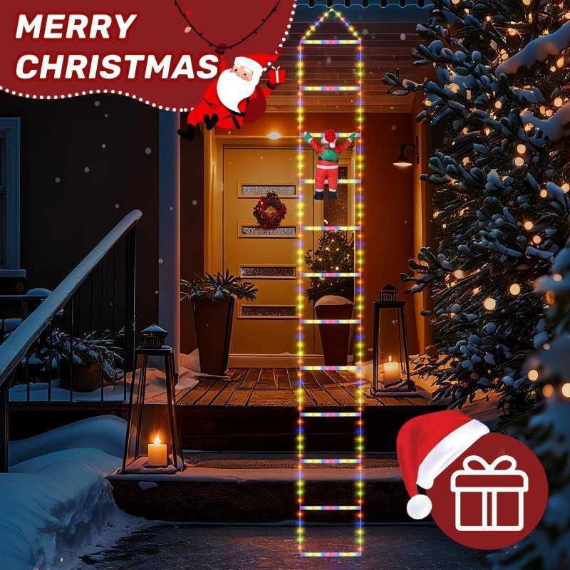 1/3M Santa Claus Climbing Ladder String Lights USB 8 Modes LED Lamp Christmas Decoration for Garden Cristmas Tree New Year Gift W251107