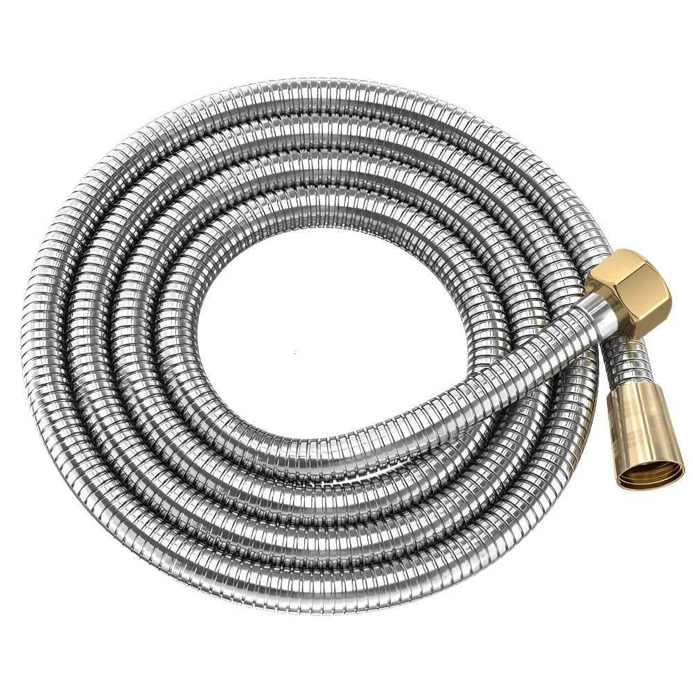 Stainless Steel Shower Hose Reinforced Explosion-proof Handheld Shower Hose Brass Nut 15/2m Replacement Hose He Hotel Y251107