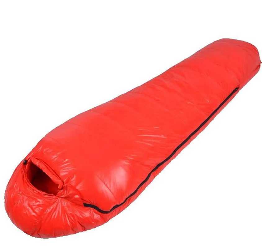 1000G Goose Down Outdoor Ultra Light Mummy Style Camping Sleeping Bag High Quality WaterproofT250407