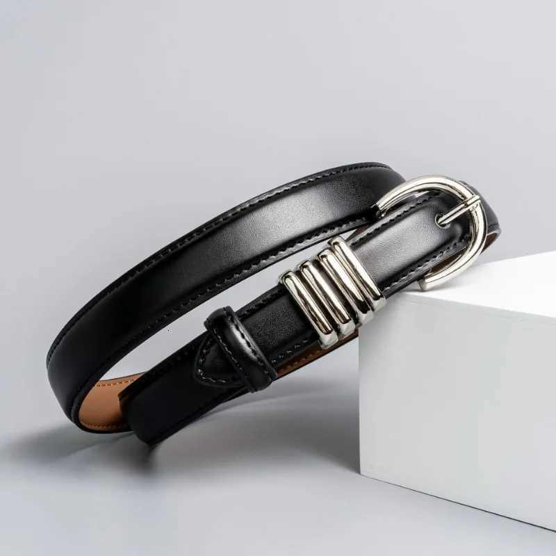 Advanced Simple Bright Belt Womens Alloy Ring Leather Belt Casual Classic Student BeltT251107