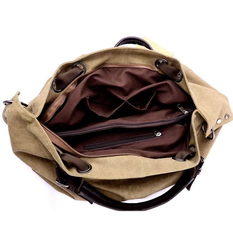 Casual Canvas Shoulder Travel Messenger Large Capacity Tote Top-Handle Bag Women Crossbody Bags Sac A Mains Femme