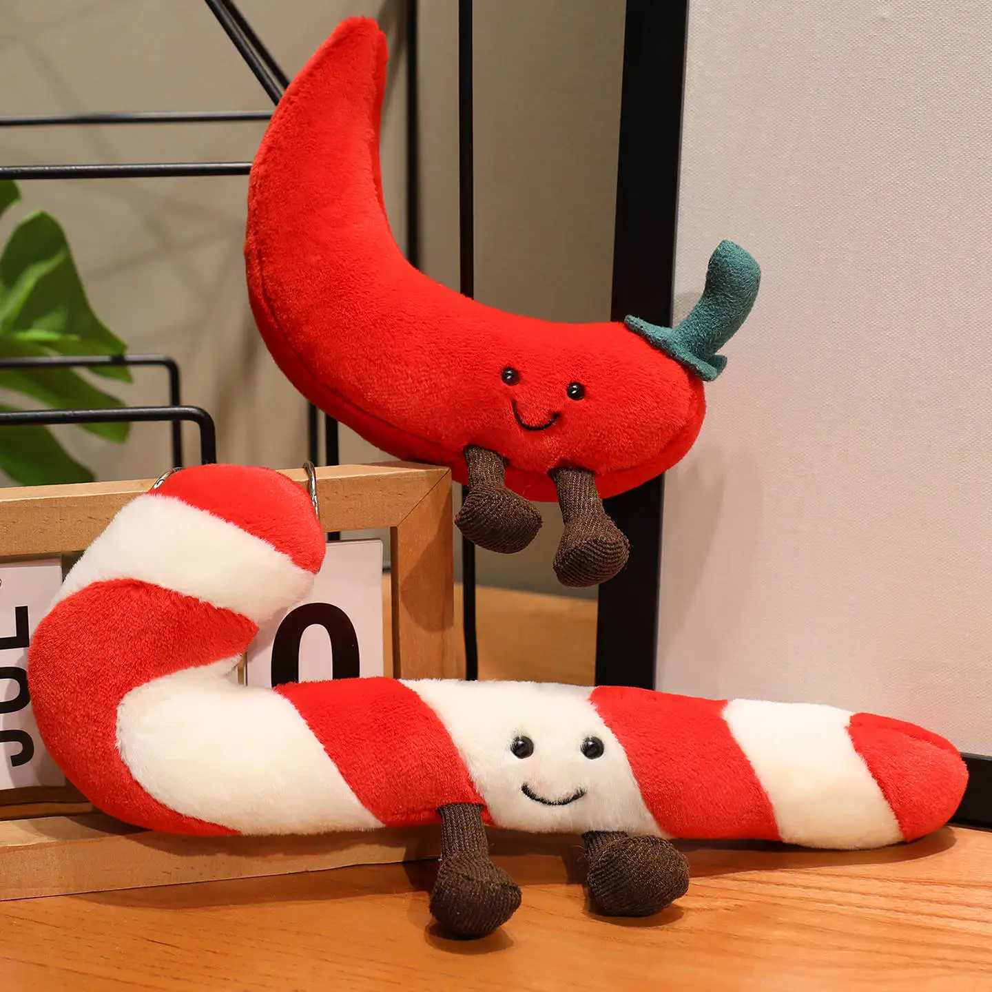 Holidry Cane Spicy Chili Plush Toys Festive Character Designs Soft Material Great Christmas Decorations Unique Presents Kid Girl C251107