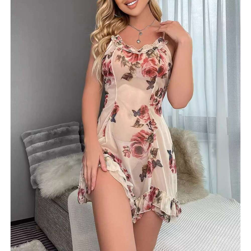 Hot Sales Beautiful Sg Pamas Slip Romantic Night Dress Wer Babydoll Sexy Femme Gerie