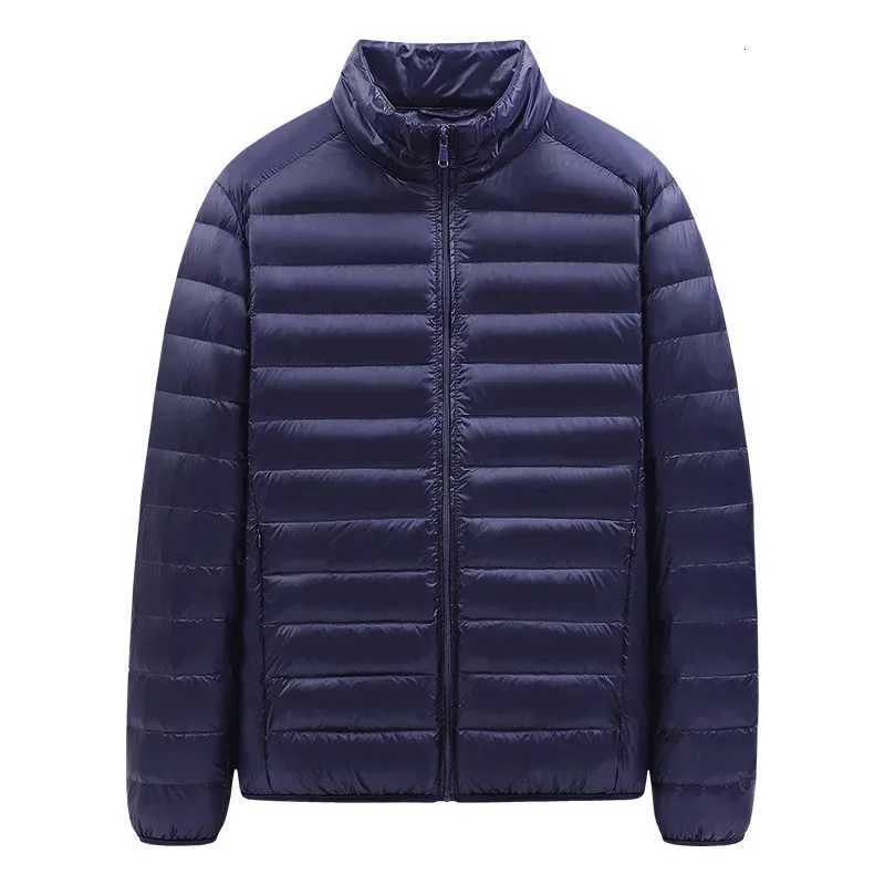 Solid Lightweight Winter Warm Parkas Standing Collar Cotton Down Padding Parkas For Men Casual Thick Jackets Male Winter CoatsT251107