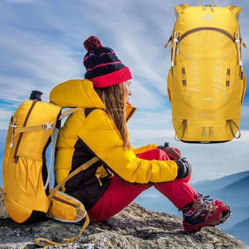 30L Portable Frame Outdoor Sport Mountaineering Backpack Lightweight Suspension Travel Climbing Hiking Bag Men