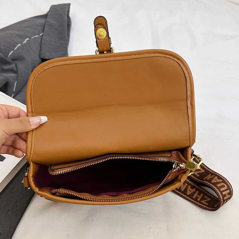 Wide Strap Crossbody Bag Women Premium Distressed Leather Retro Design All Day Comfort Ergonomic Support Coffee Run LuxeW251107