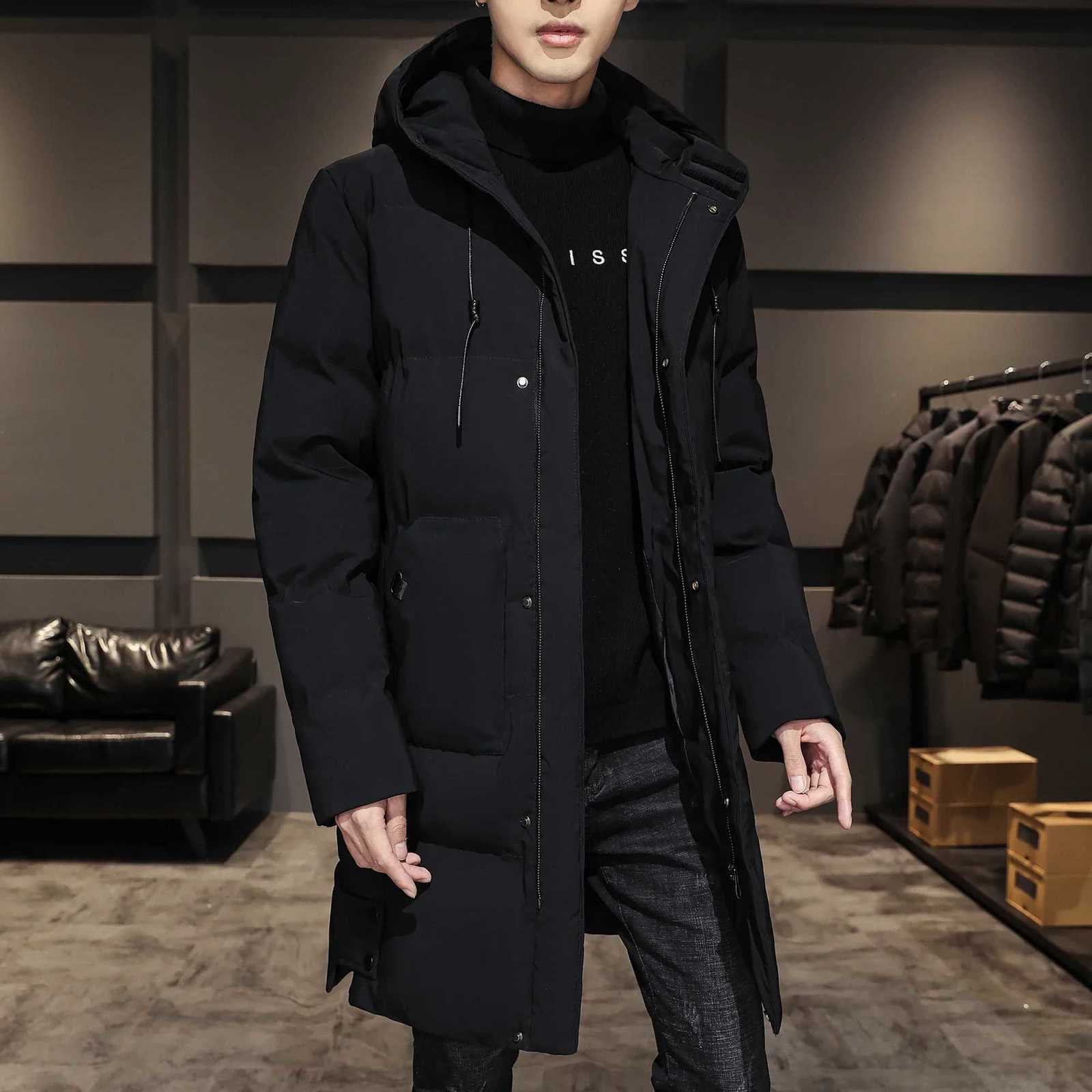 New Fashion High Quality Long Cotton-padded Coat Warm Simple Solid Color Thin Look High Trend All Quality Fabric ComfortableT251107