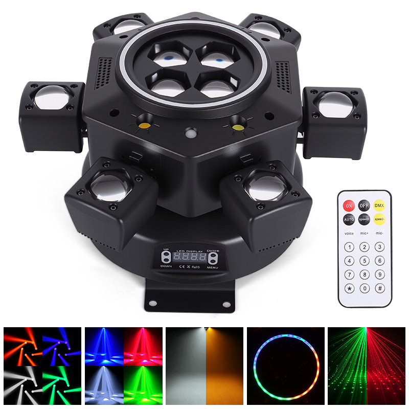 Stock In USA Beehive six-arm swaying stage light strip remote control with adjustable lighting strips