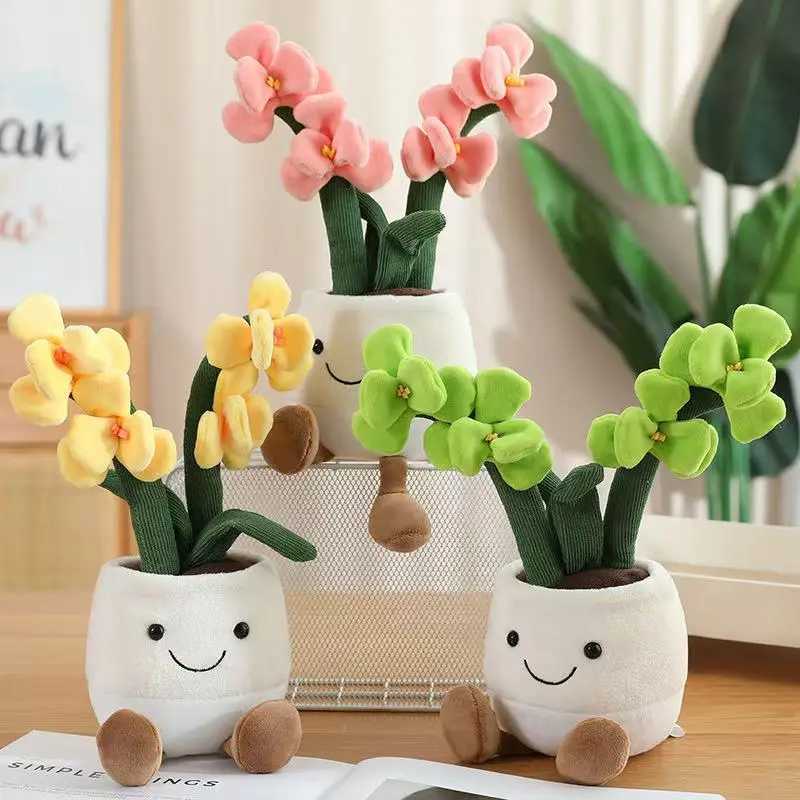 35cm flowerpot figurine simulation filled plush toy figurine cartoon anime cute pillow fun home decoration office ornament C251107