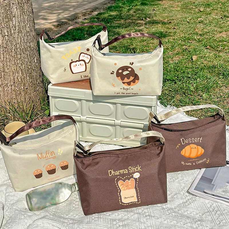 waterproof lunch box bag student picnic storage large capacity handbag 250401