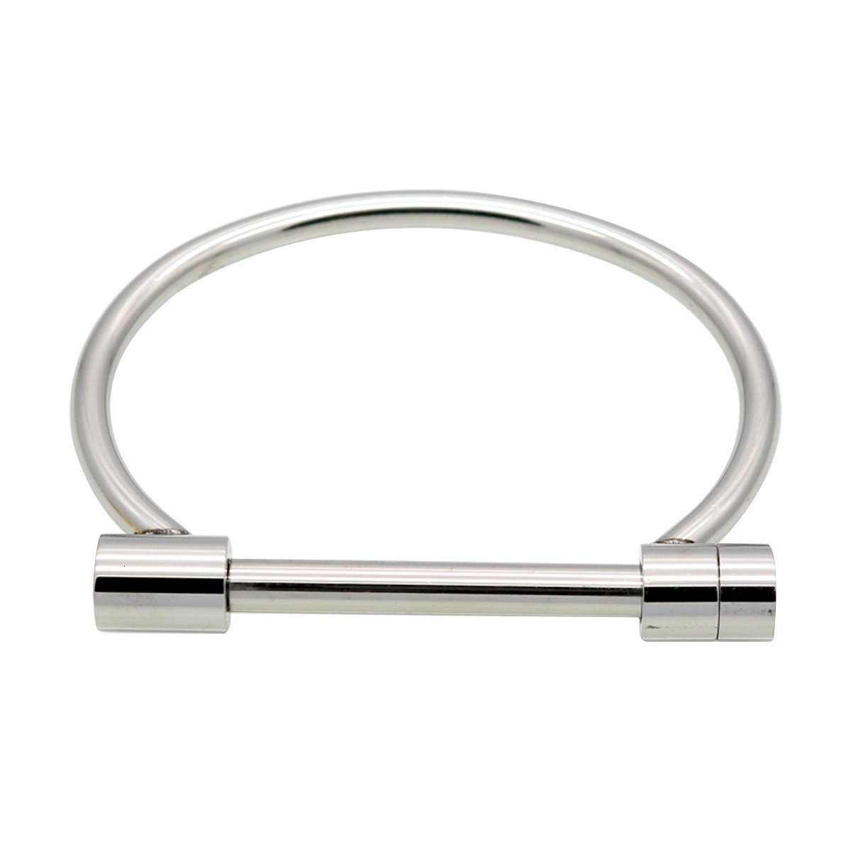 Fashionable horseshoe shaped stainless female punk, exaggerated D-shaped titanium steel bracelet, vacuum electroplating