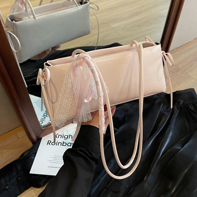 2025S New Model Designer Stick Women S Trendy And Versatile Commuting Shoulder Bag Casual Bow Underarm Bag Totebag