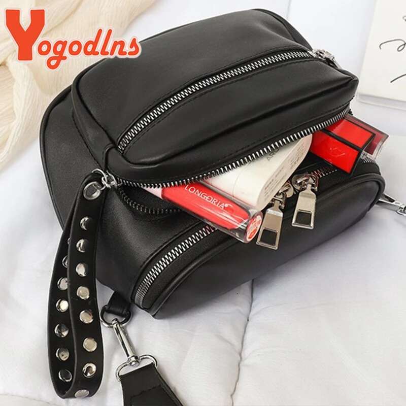 Ydlns Fashion For Women PU Leather Bucket Casual Small Round Shoulder Bags Brand Designer Lady Crossbody Bag